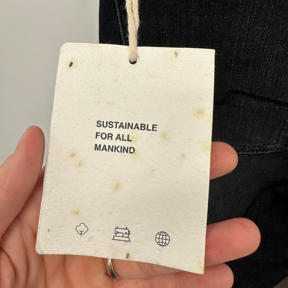 7 FOR ALL MANKIND NWT High Waist Super Skinny Dark Jean in Savage // 24 - Picture 9 of 14